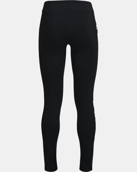 Mädchen UA Sportstyle Branded Leggings, Black, pdpMainDesktop image number 1